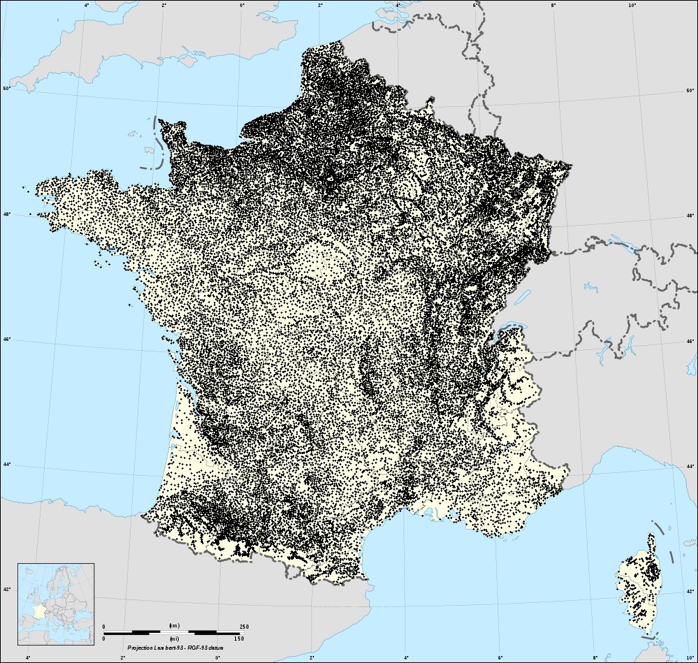  sur la carte des communes de France