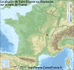 Saint-Étienne-sur-Reyssouze sur la carte de France