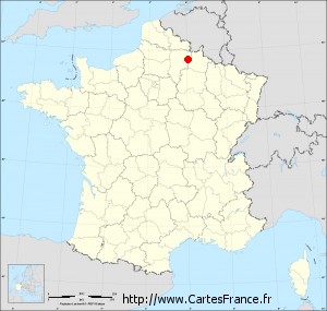 Fond de carte administrative de Noircourt petit format