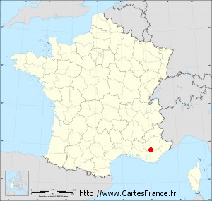 Fond de carte administrative de Saint-Laurent-du-Verdon petit format