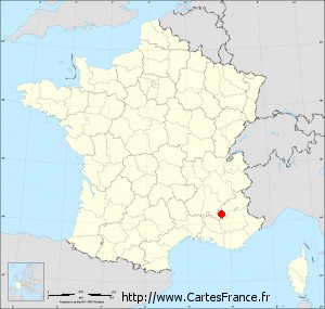 Fond de carte administrative d'Étoile-Saint-Cyrice petit format