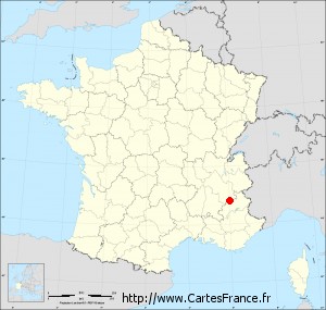 Fond de carte administrative de Saint-Jacques-en-Valgodemard petit format