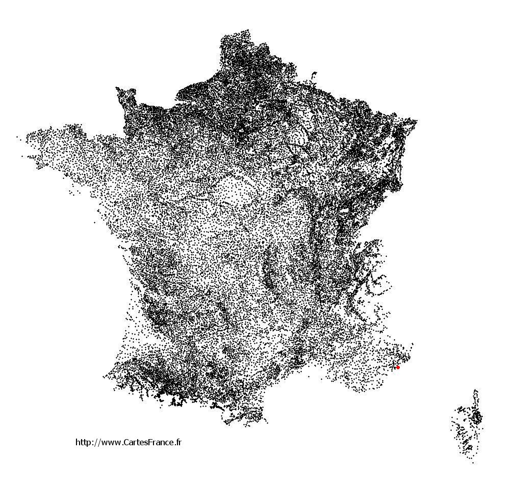 Antibes sur la carte des communes de France