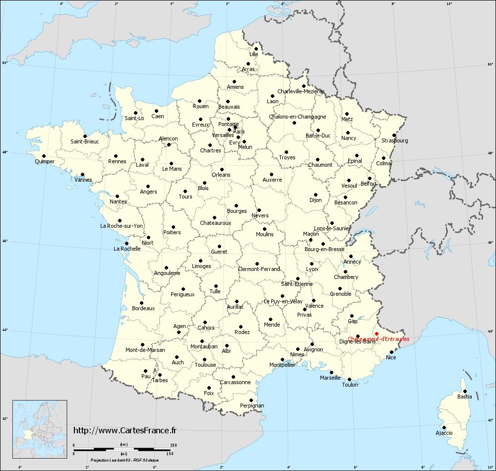 Carte administrative de Châteauneuf-d'Entraunes
