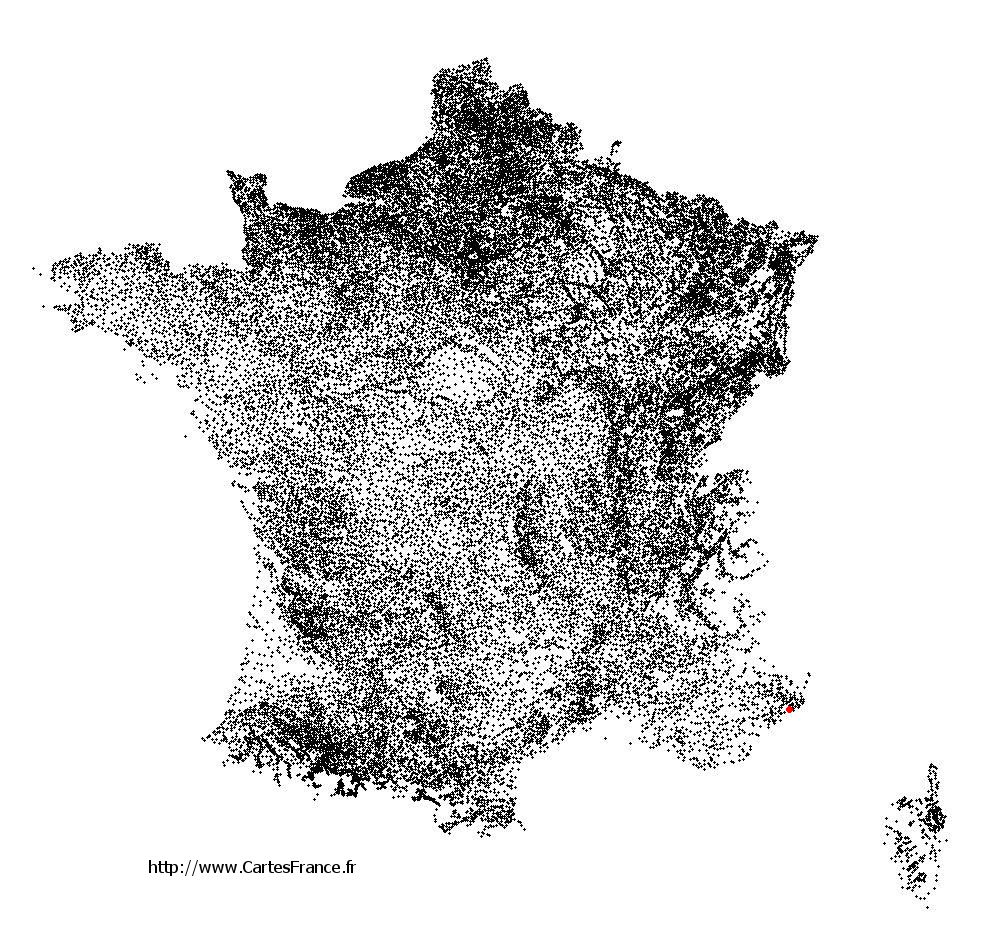 Nice sur la carte des communes de France
