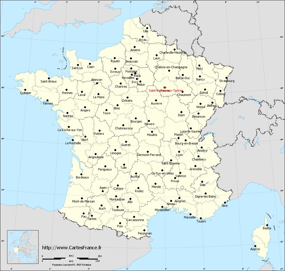 Carte administrative de Saint-Parres-aux-Tertres