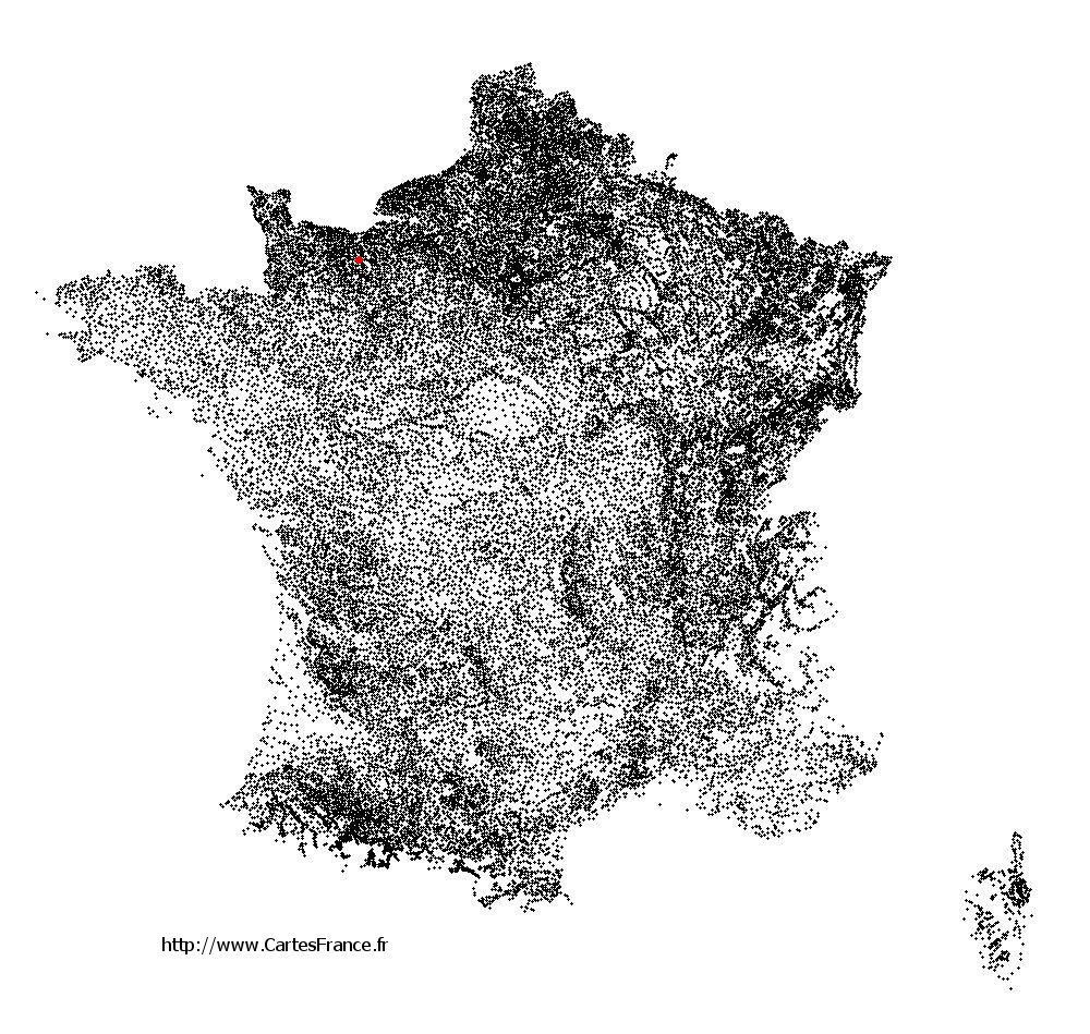 Ernes sur la carte des communes de France