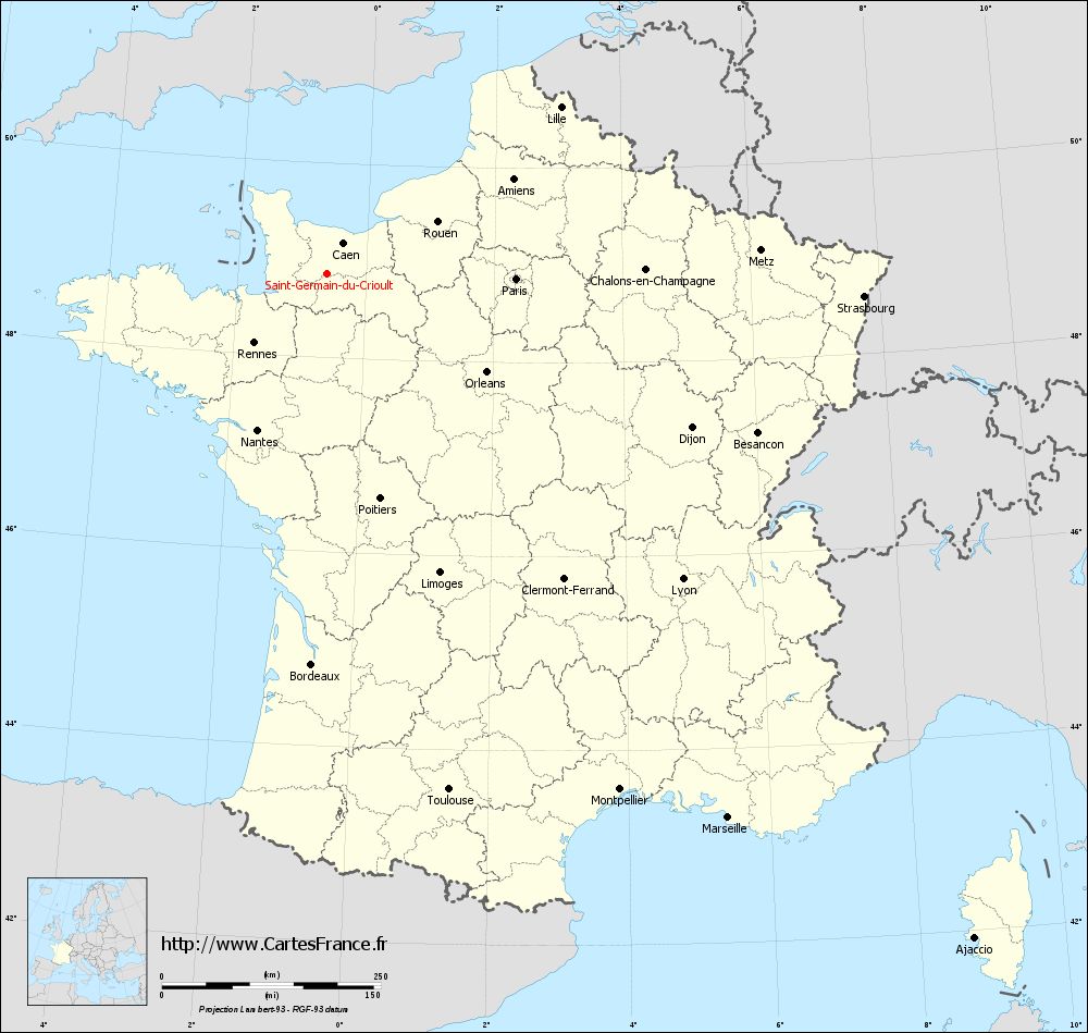 Carte administrative de Saint-Germain-du-Crioult