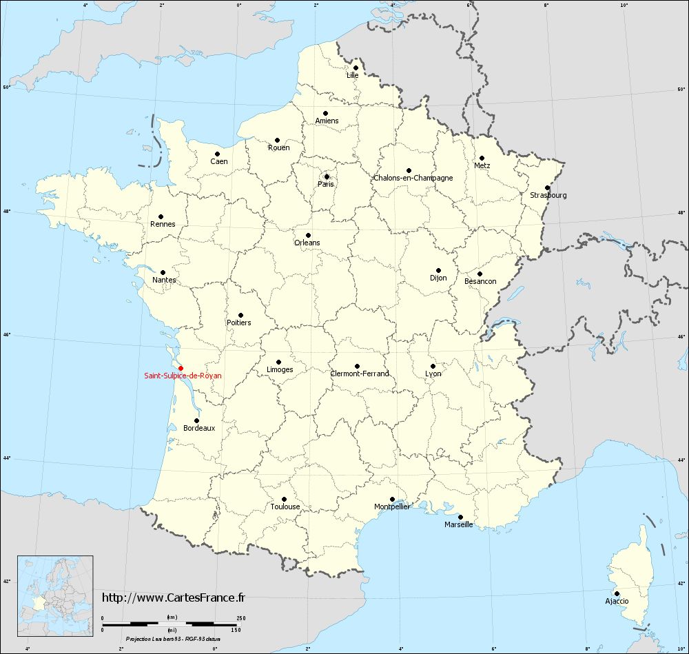 Carte administrative de Saint-Sulpice-de-Royan