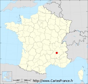 Fond de carte administrative de Chatuzange-le-Goubet petit format