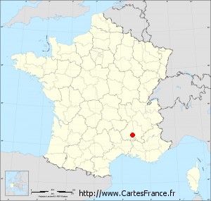Fond de carte administrative de Montboucher-sur-Jabron petit format