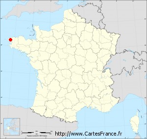 Fond de carte administrative de Gouesnou petit format