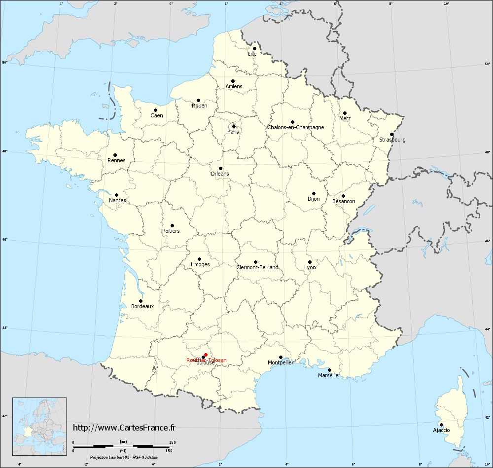 Carte administrative de Rouffiac-Tolosan