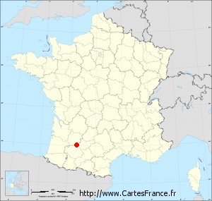 Fond de carte administrative de Sainte-Mère petit format