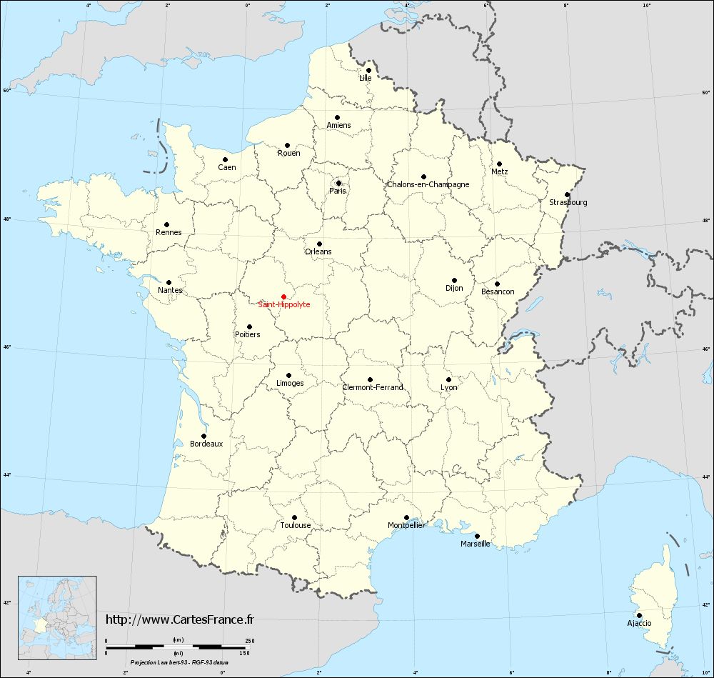 Carte administrative de Saint-Hippolyte