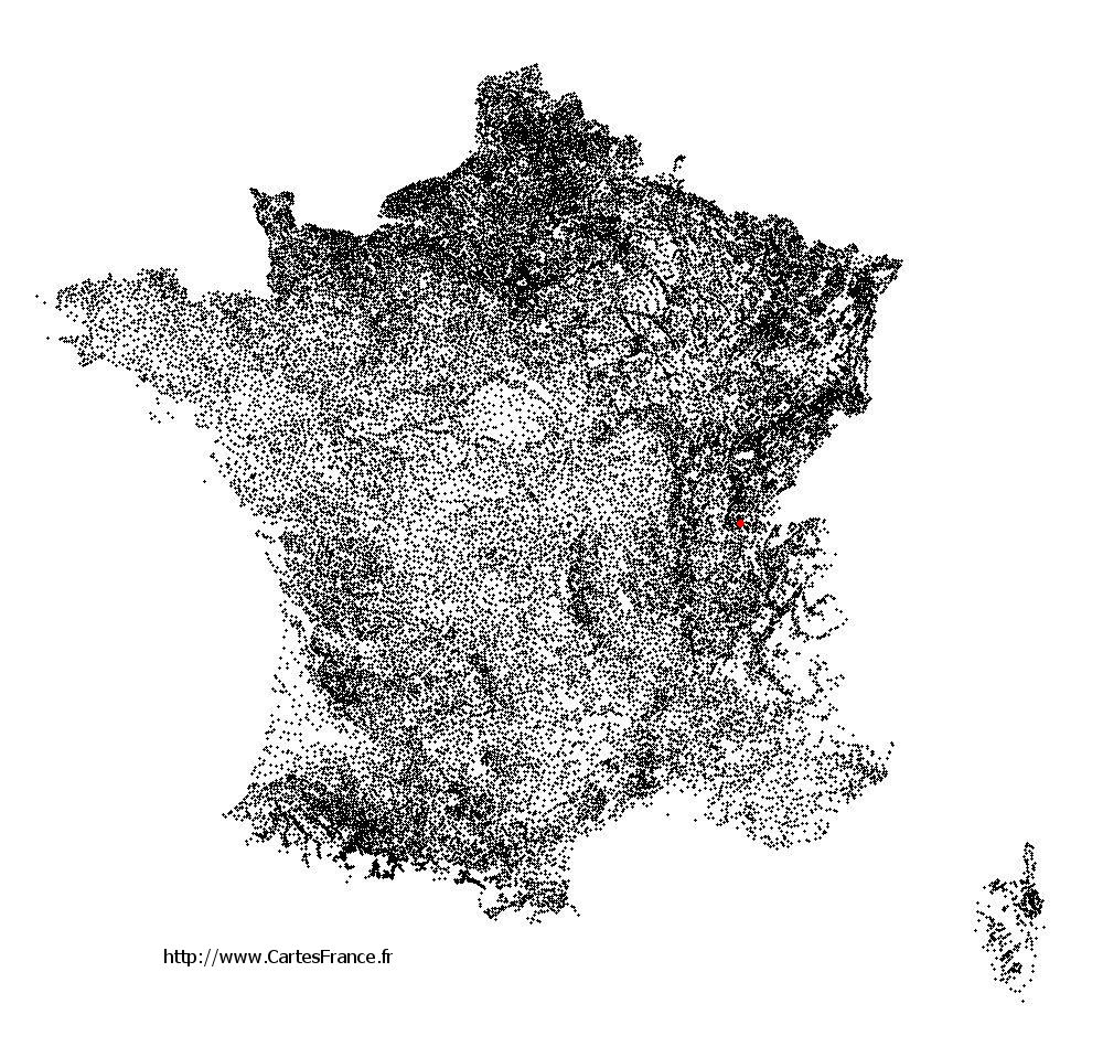 Arinthod sur la carte des communes de France