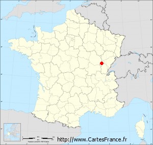 Fond de carte administrative de Villette-lès-Dole petit format