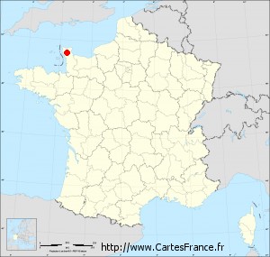 Fond de carte administrative de L'Étang-Bertrand petit format