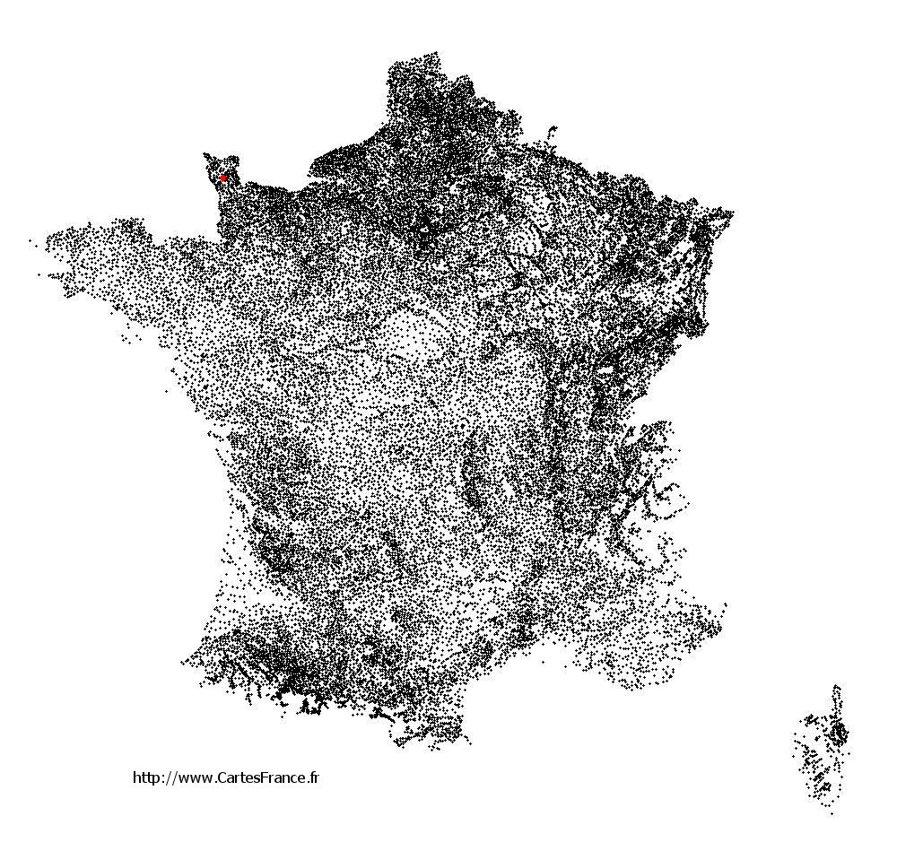 Néhou sur la carte des communes de France