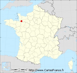 Fond de carte administrative de Notre-Dame-du-Touchet petit format