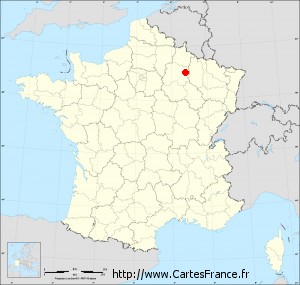 Fond de carte administrative de Dampierre-le-Château petit format