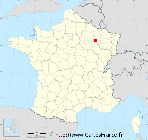 Fond de carte administrative de Ménil-sur-Saulx petit format