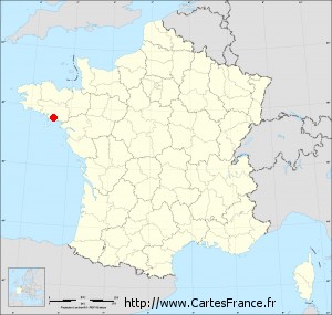 Fond de carte administrative de Île-d'Arz petit format
