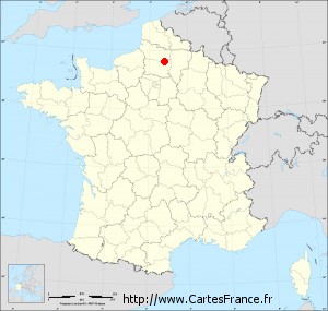 Fond de carte administrative de Roye-sur-Matz petit format