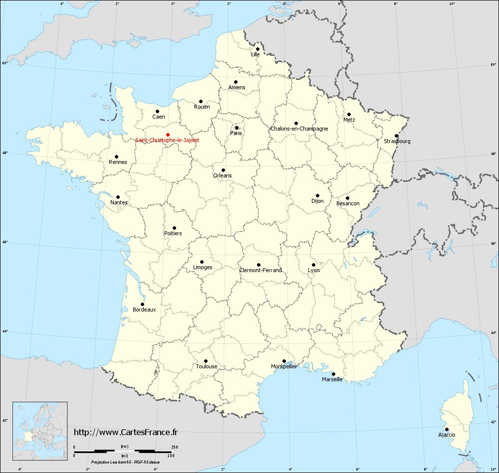 Carte administrative de Saint-Christophe-le-Jajolet