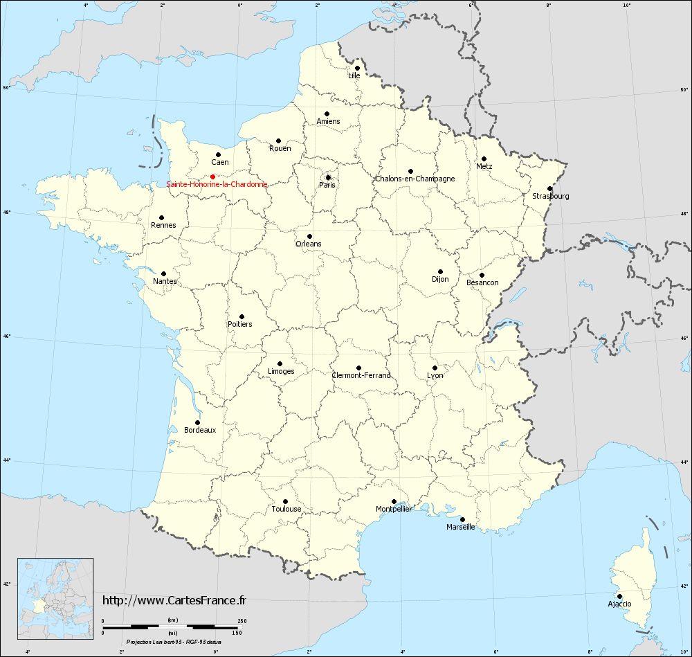 Carte administrative de Sainte-Honorine-la-Chardonne