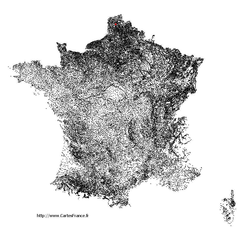 Avroult sur la carte des communes de France
