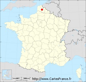 Fond de carte administrative de Bruay-la-Buissière petit format