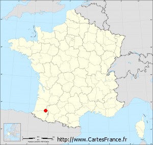 Fond de carte administrative de Boueilh-Boueilho-Lasque petit format