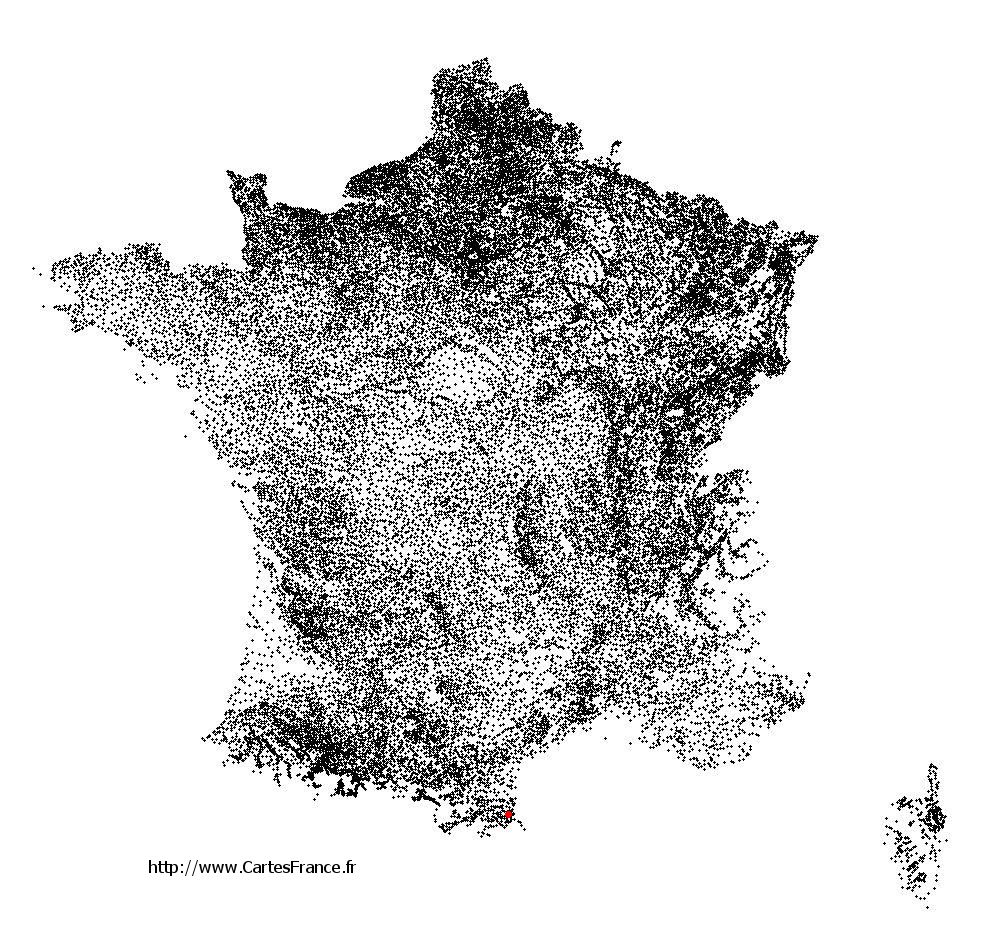 Montescot sur la carte des communes de France