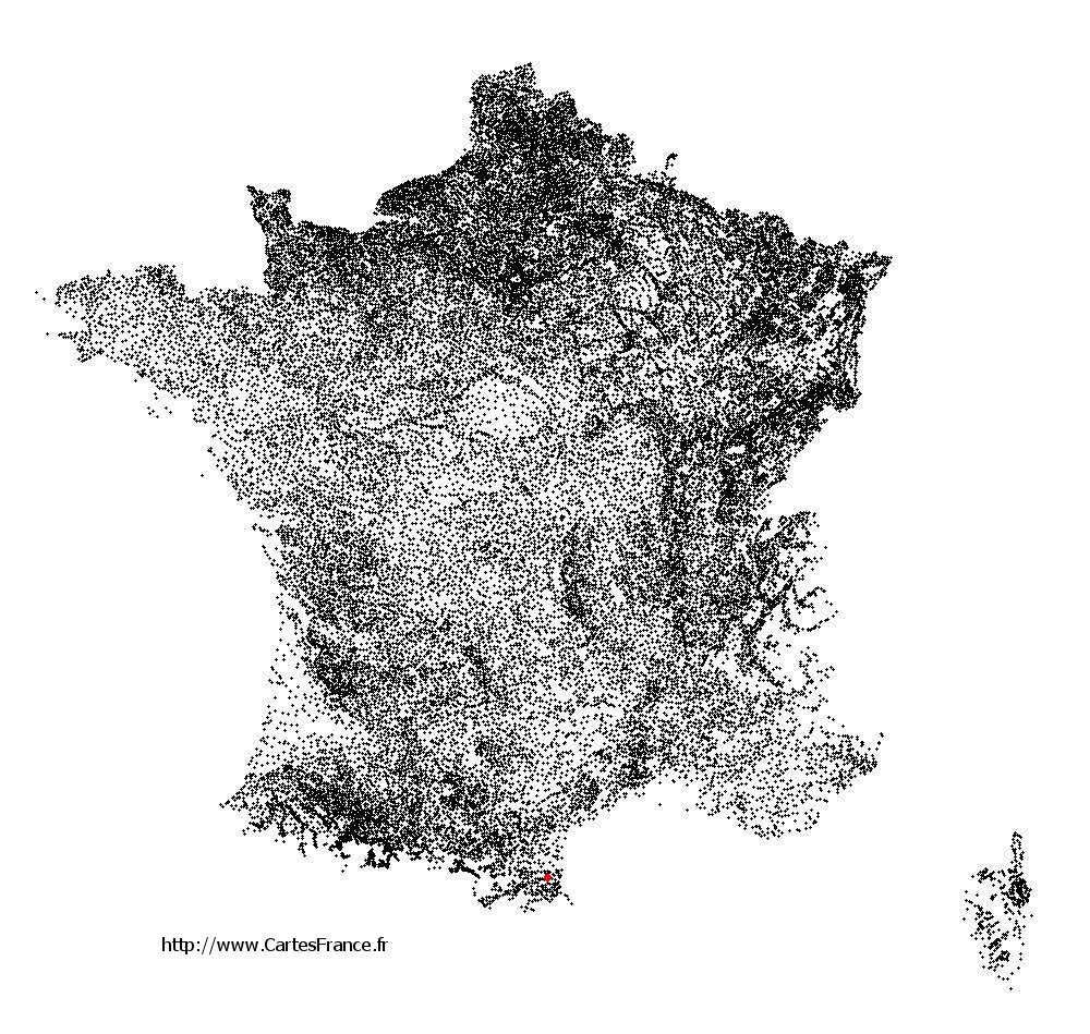 Saint-Estève sur la carte des communes de France