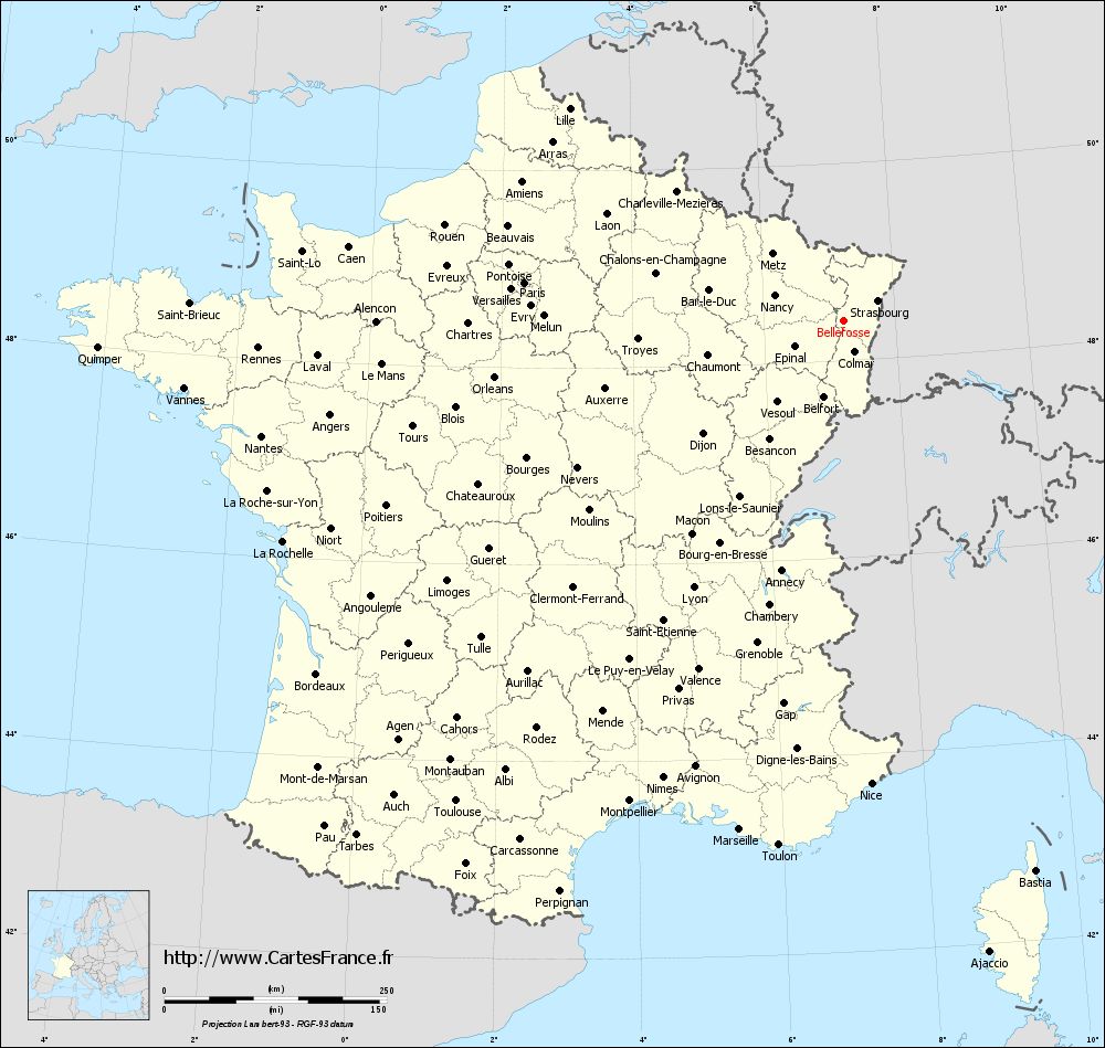 Carte administrative de Bellefosse
