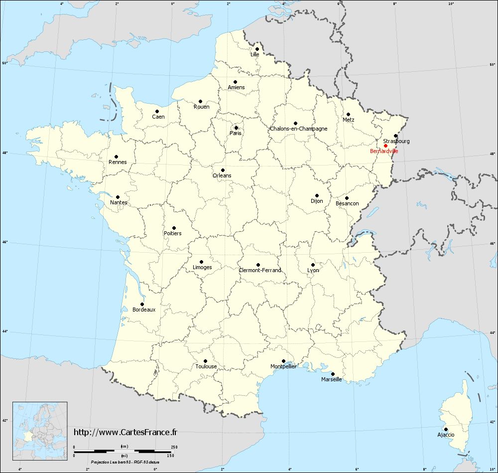 Carte administrative de Bernardvillé