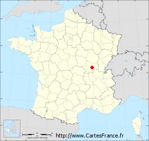 Fond de carte administrative de Bresse-sur-Grosne petit format