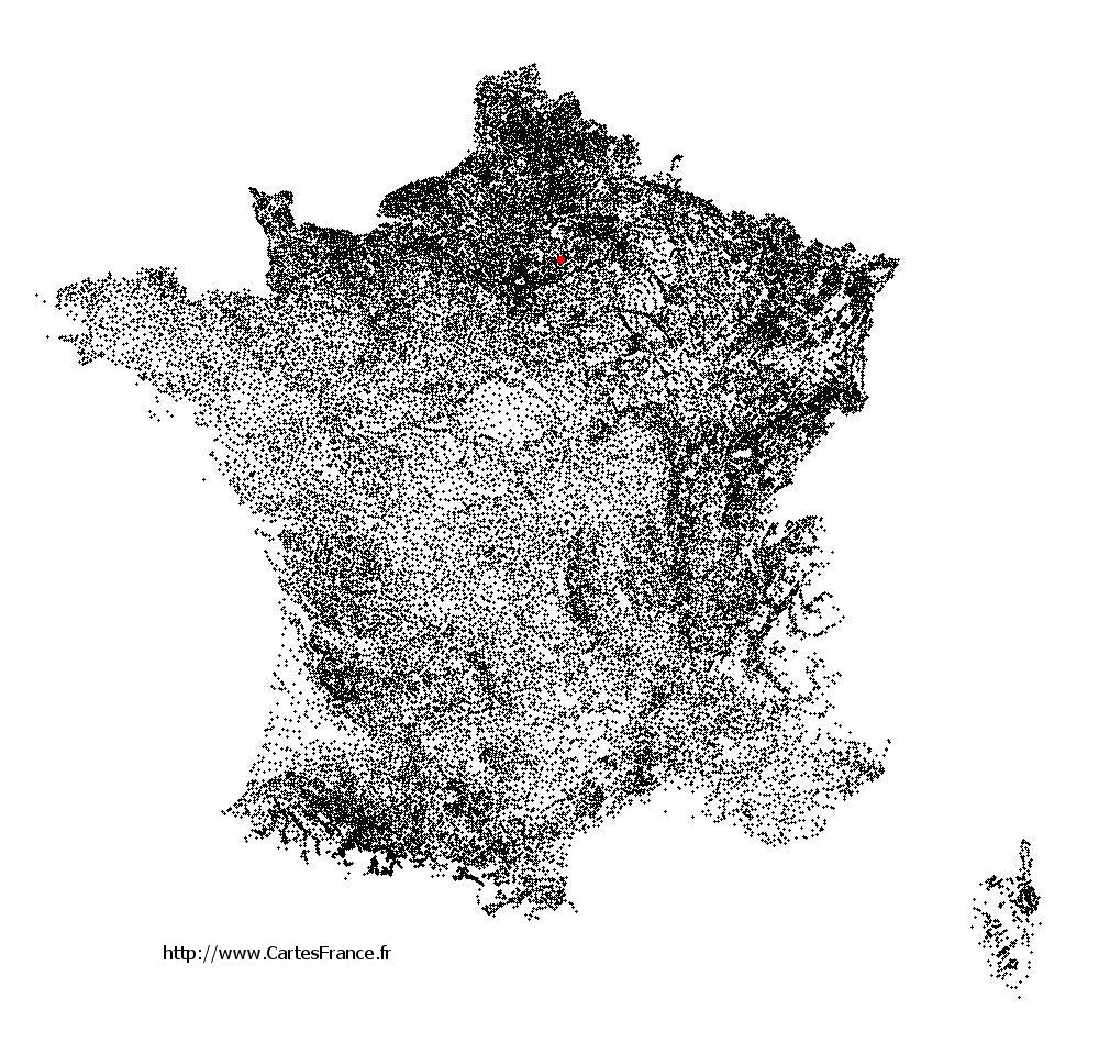 Vincy-Manœuvre sur la carte des communes de France