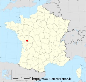 Fond de carte administrative de Saint-Martin-de-Saint-Maixent petit format