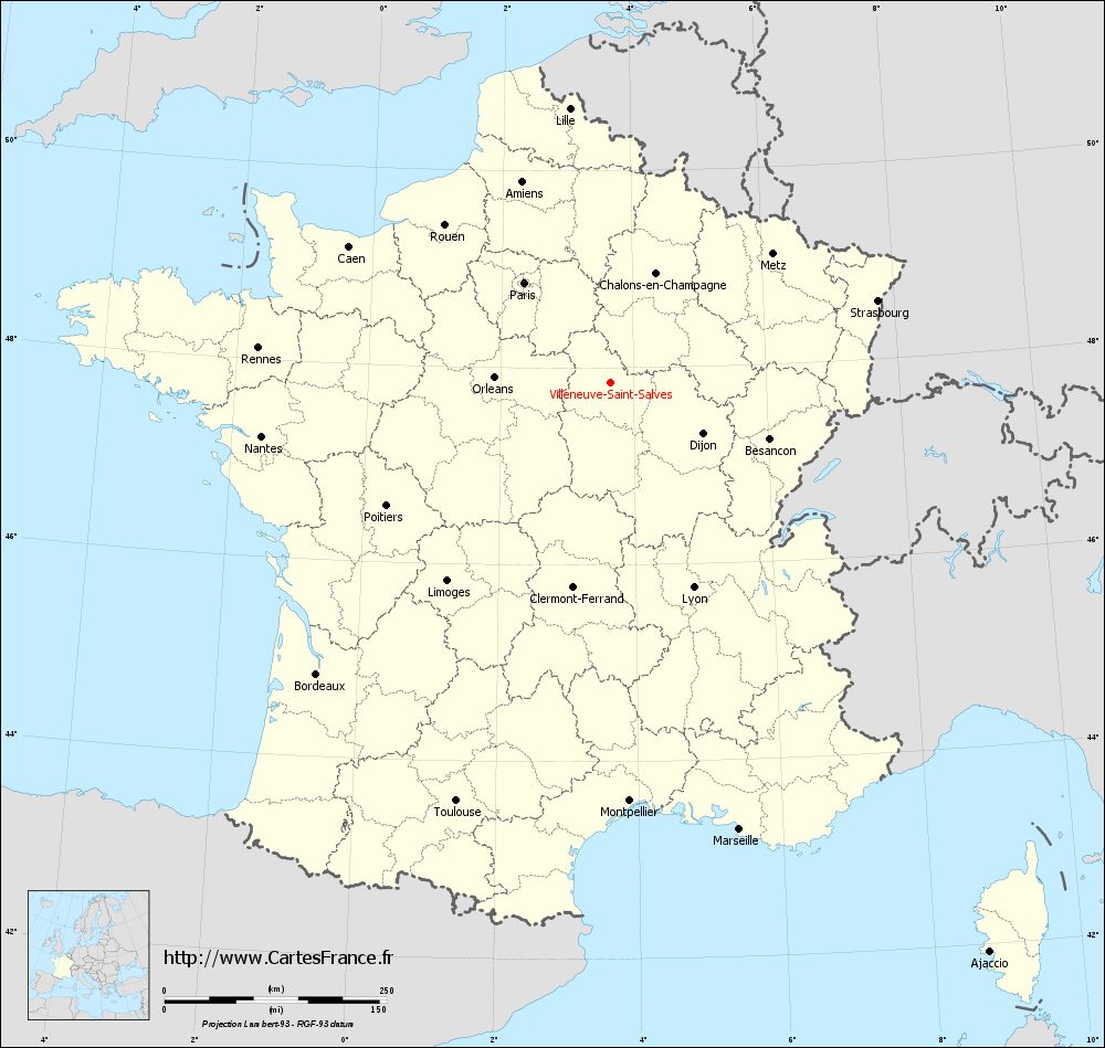 Carte administrative de Villeneuve-Saint-Salves
