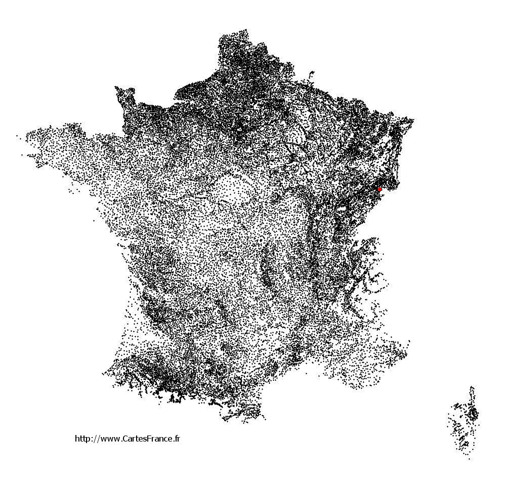 Montbouton sur la carte des communes de France