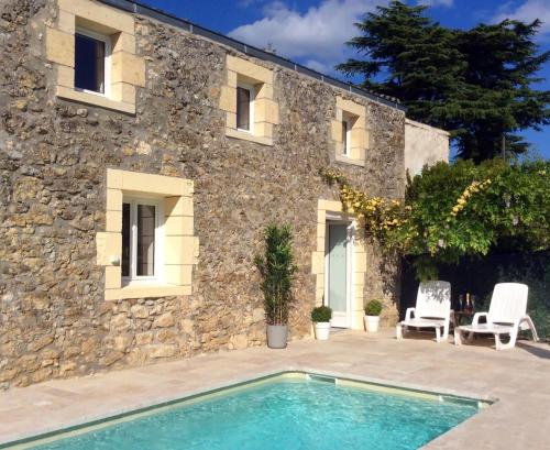 La Porte Bleue with Private Heated Outdoor Pool : Hebergement proche de Cleyrac