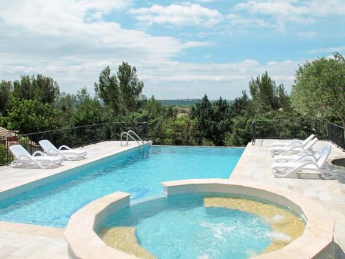 Ferienhaus mit Pool Saint Hilaire d'Ozilhan 100S : Hebergement proche de Castillon-du-Gard