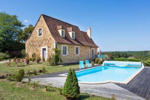 Saint-Marcel-du-Perigord Villa Sleeps 4 Pool WiFi : Hebergement proche de Saint-Laurent-des-Bâtons