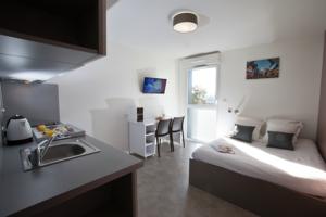 Hebergement All Suites Bordeaux Pessac : Studio avec Lit Double (1-2 Personnes)