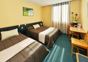 Hotel du Midi - Logis International : Chambre Lits Jumeaux