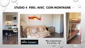 Hebergement Les Blanches Provencales : Studio (4 Adultes)