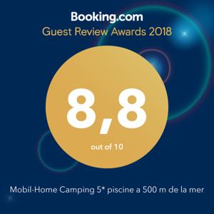 Hebergement Mobil-Home Camping 5* piscine a 500 m de la mer : photos des chambres