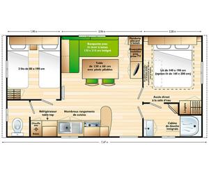 Hebergement Camping Le Dolium : photos des chambres